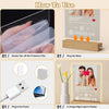 Instructions showing how to use a night light, including peeling a film, plugging in the base, and powering the device.