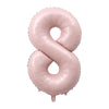 Pastel Pink & Blue Foil Number Balloon for Birthdays & Celebrations