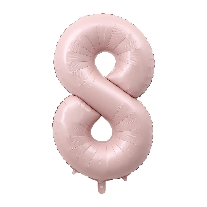 Pastel Pink & Blue Foil Number Balloon for Birthdays & Celebrations