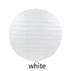 A white spherical paper lantern with horizontal folds.