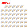 40 pieces of DIY bamboo folding fans in white and gold colors