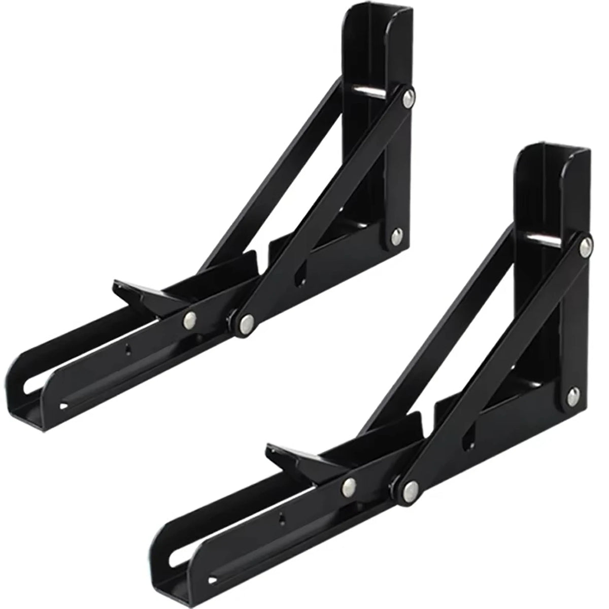 Heavy-Duty Adjustable Folding Shelf Brackets (2-Pack)