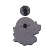 Halloween Enamel Pins Set - Cute Ghost, Black Cat, and Pumpkin Brooches for Kids