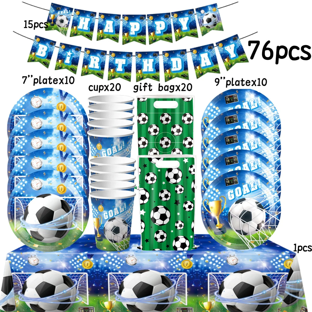 Soccer Birthday Party Decoration Kit