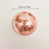 Round rose gold mosaic disco ball wall decor measuring 20cm or 7.8 inches.