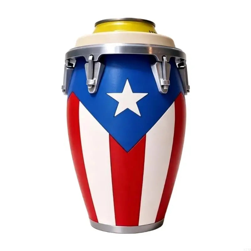 Ein Kan-Sleeve für eine kulturelle Conga-Trommel mit dem Design der amerikanischen Flagge.