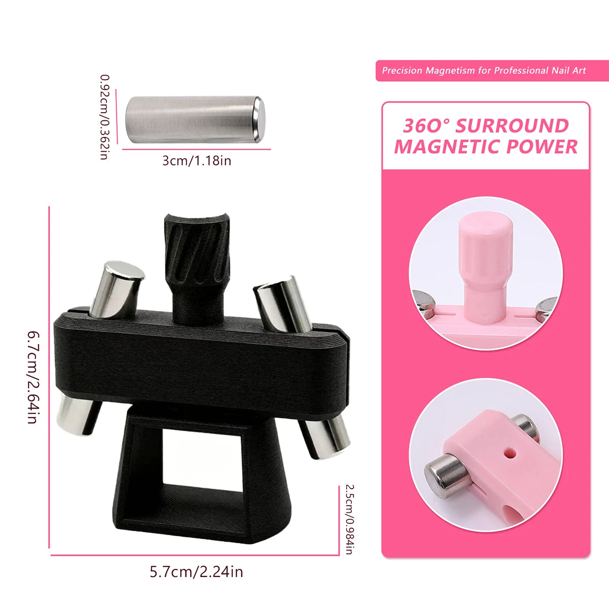 Rotating Gyro Cat Eye Nail Magnet Tool