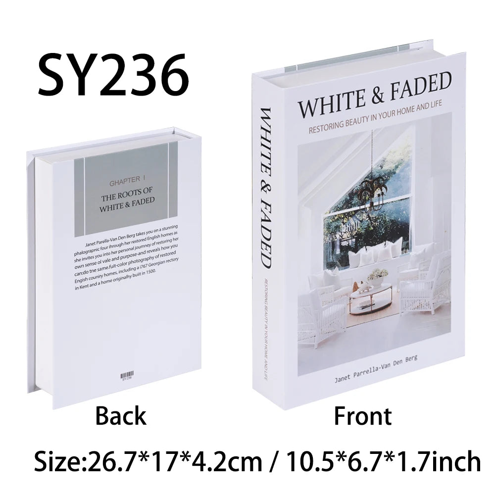 A white and faded book titled White & Faded shown in both front and back views.