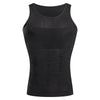 Black men's seamless compression tank top for waist and core shaping