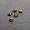 Round Resin Cabochons with Gold Foil for Jewelry Making