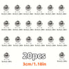 A set of ten silver mini disco ball ornaments shown in various angles and sizes.