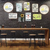A collection of rustic metal wall art featuring farm themes, including a lemon farm sign and various sayings.