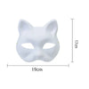 White DIY mask kit for kids featuring a fox and cat design, paintable party craft.