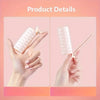 Hands display a heat-free curling set with a plastic tool for DIY hair styling.