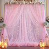 Elegant Tulle Backdrop Set with USB String Lights for Weddings & Parties