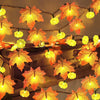 Maple Leaf & Pumpkin LED Light String for Autumn Decor
