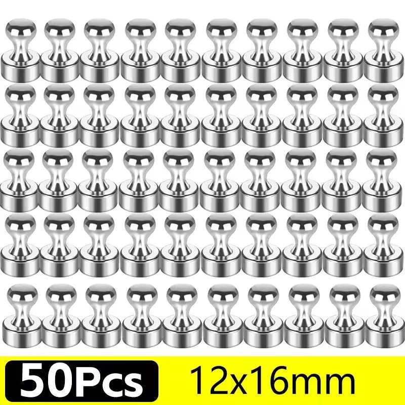 50 pieces of strong neodymium magnetic pushpins with 12x16mm size