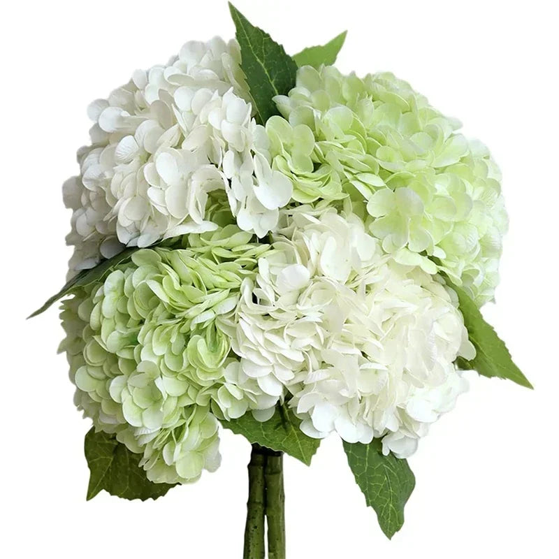 Lifelike Latex Hydrangea Stems for Weddings & Home Decor (Set of 4)