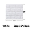 White self-adhesive 3D foam wall panels measuring 35 by 30 centimeters