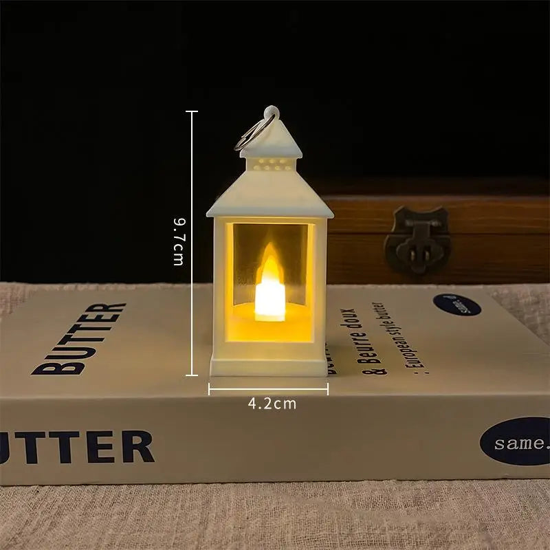 Vintage LED Glowing Lantern for Dollhouse & Night Light Decor