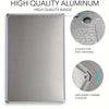 A rectangular aluminum sign with a round hole for hanging, showing a high quality image.