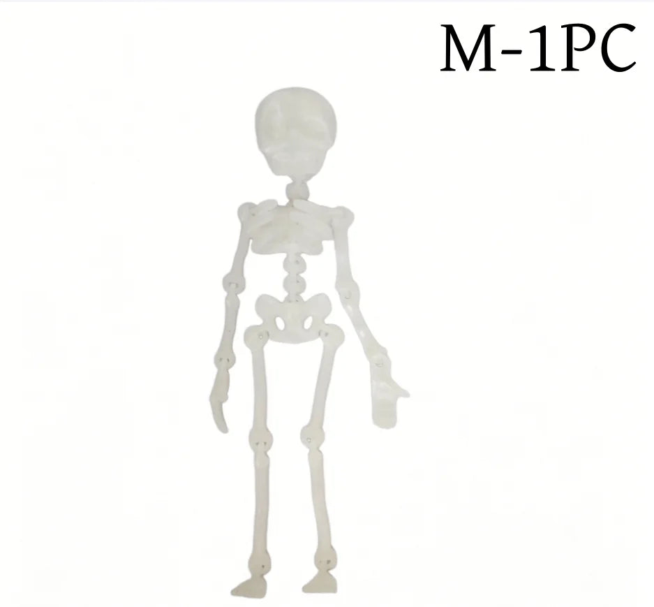 A set of poseable magnetic skull fridge magnets.