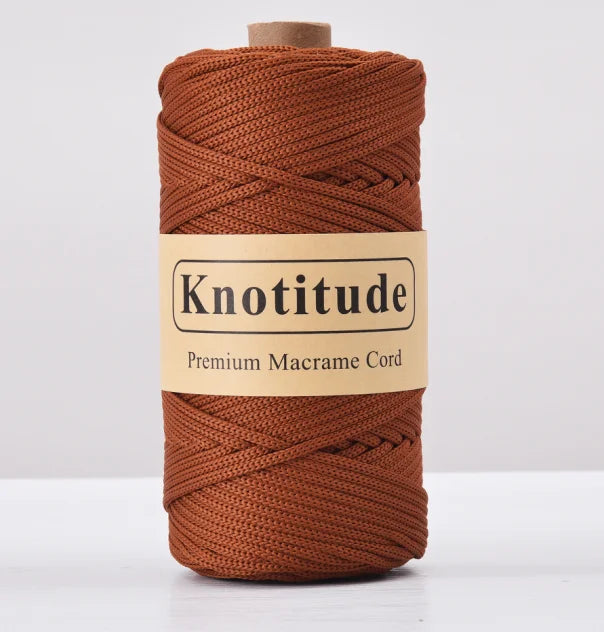 4mm Polyester Macrame Cord - 300g Spool for Knitting & DIY Crafts