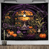 Enchanted Library Staircase Tapestry Wall Hanging