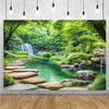 Forest Waterfall Wonderland Photography Backdrop