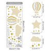 Islamic Blue & Gold Hot Air Balloon Wall Stickers for Kids' Rooms