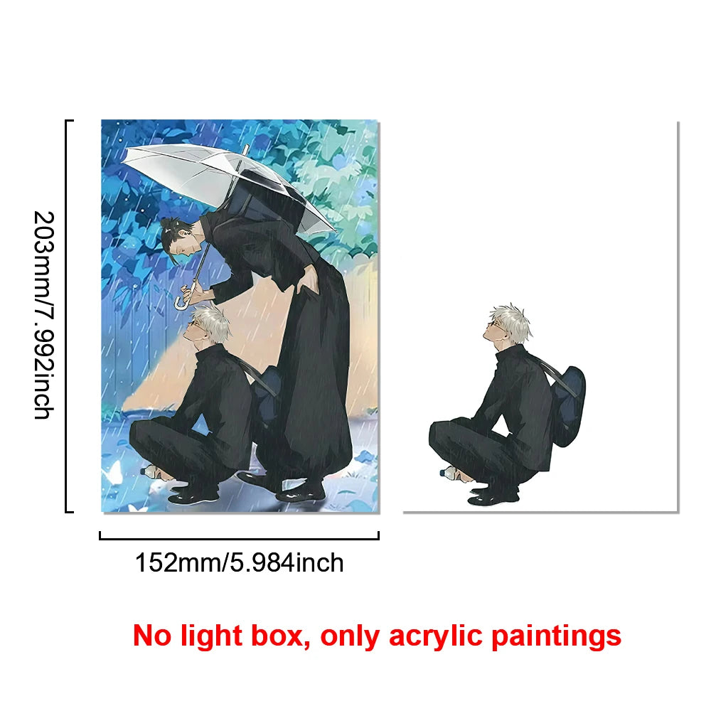 Anime Satoru Gojo LED Lighted Photo Frame with Three Color Modes