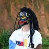 Mechanical Clown Dreadlock Mask with Punk Rivet Detailing