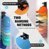 Two hanging methods for hat storage including hanging by the button and hanging by the strap