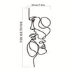 Line art drawing of a profile face with flowing lines, measuring 20cm by 50cm.