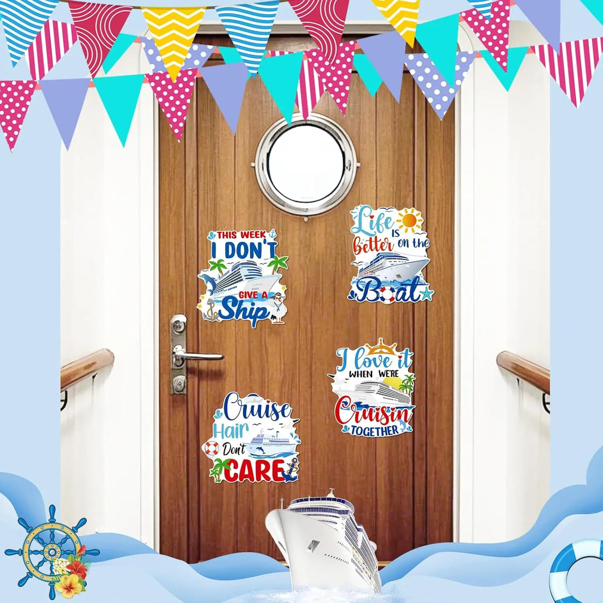 Cruise Cabin Door Magnets – Tropical 6-Piece Set