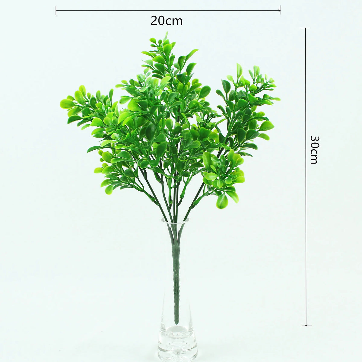 Artificial Fern Grass Bouquet – 7-Branch Green Plastic Plant