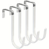 A set of heavy-duty door hangers with a scratch-protective rubber coating, shown in white.