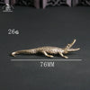 Handcrafted Copper Crocodile Incense Burner Figurine