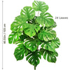 Artificial Monstera plant with 24 silk green leaves, measuring 40.55 inches tall.