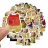 A collection of funny cartoon dog meme decals featuring various dog faces and expressions.