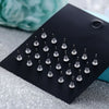 12-Pair Zircon Stud Earring Collection