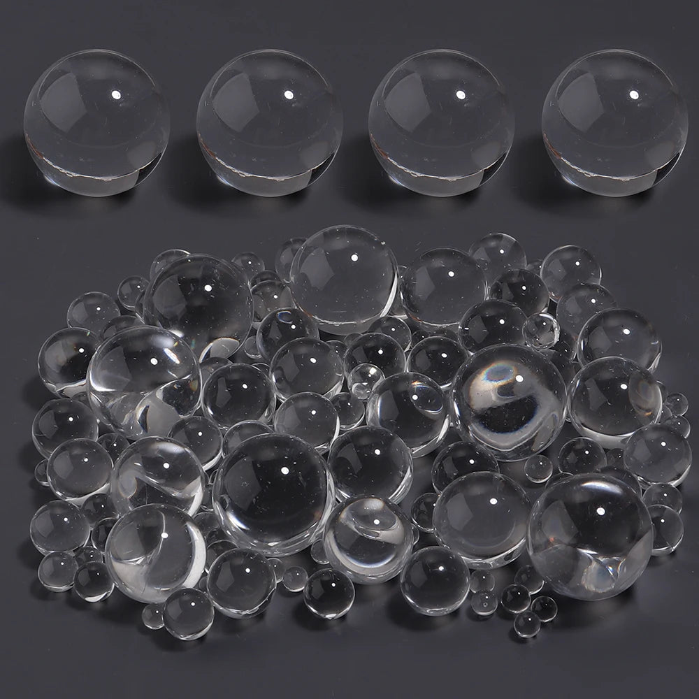 Crystal-Look Acrylic Round Beads for Crafts and Decor