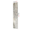 Vertical rectangular wood grain self-adhesive decal showing various shades of weathered gray wood planks.