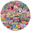 A collection of multi-use racing car graffiti stickers in various styles and colors.