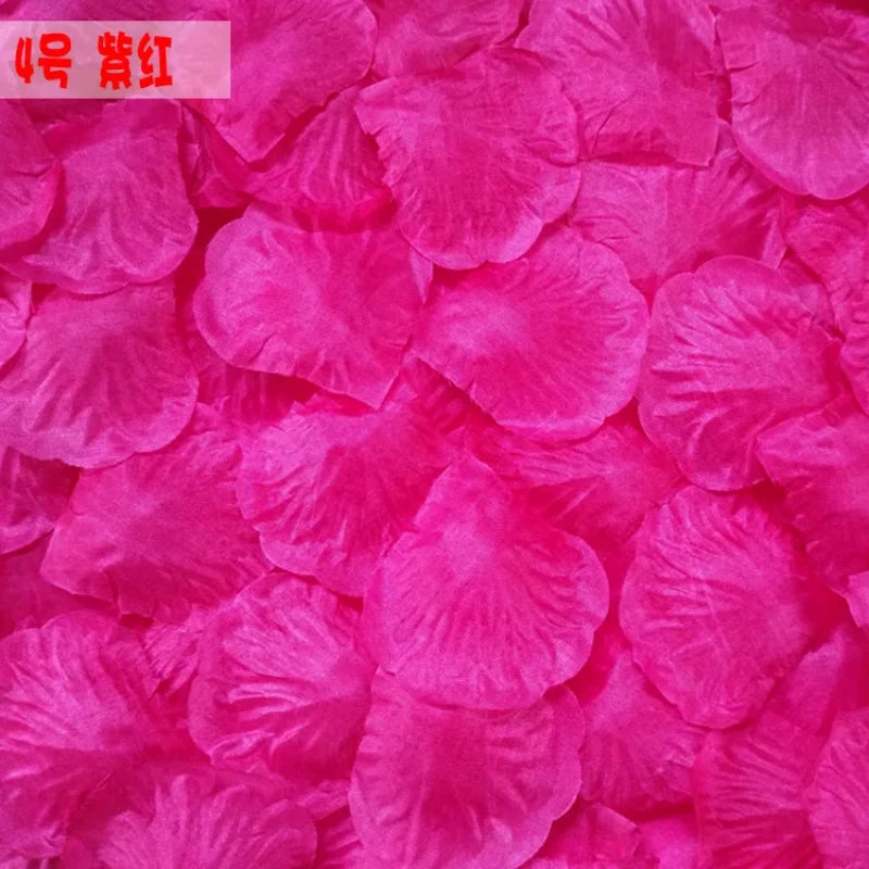 Close-up of vibrant pink silk rose petals used for weddings and events.