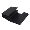 Black accordion folding photo album displayed at an angle.