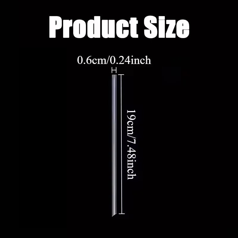 Diagram showing the size of a product, with dimensions listed as 0.6cm or 0.24inch and 19cm or 7.48inch.