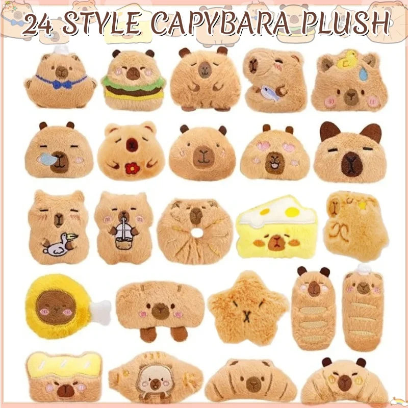 Adorable Plush Keychain Set – 24 Cute Backpack Charms for Kids and Party Favors