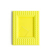 A yellow mini film frame designed to hold Fuji Instax instant photos.