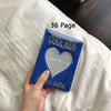 ملف أزرق يحمل اسم Cool Kids بتصميم قلب على ورقة بيضاء.
